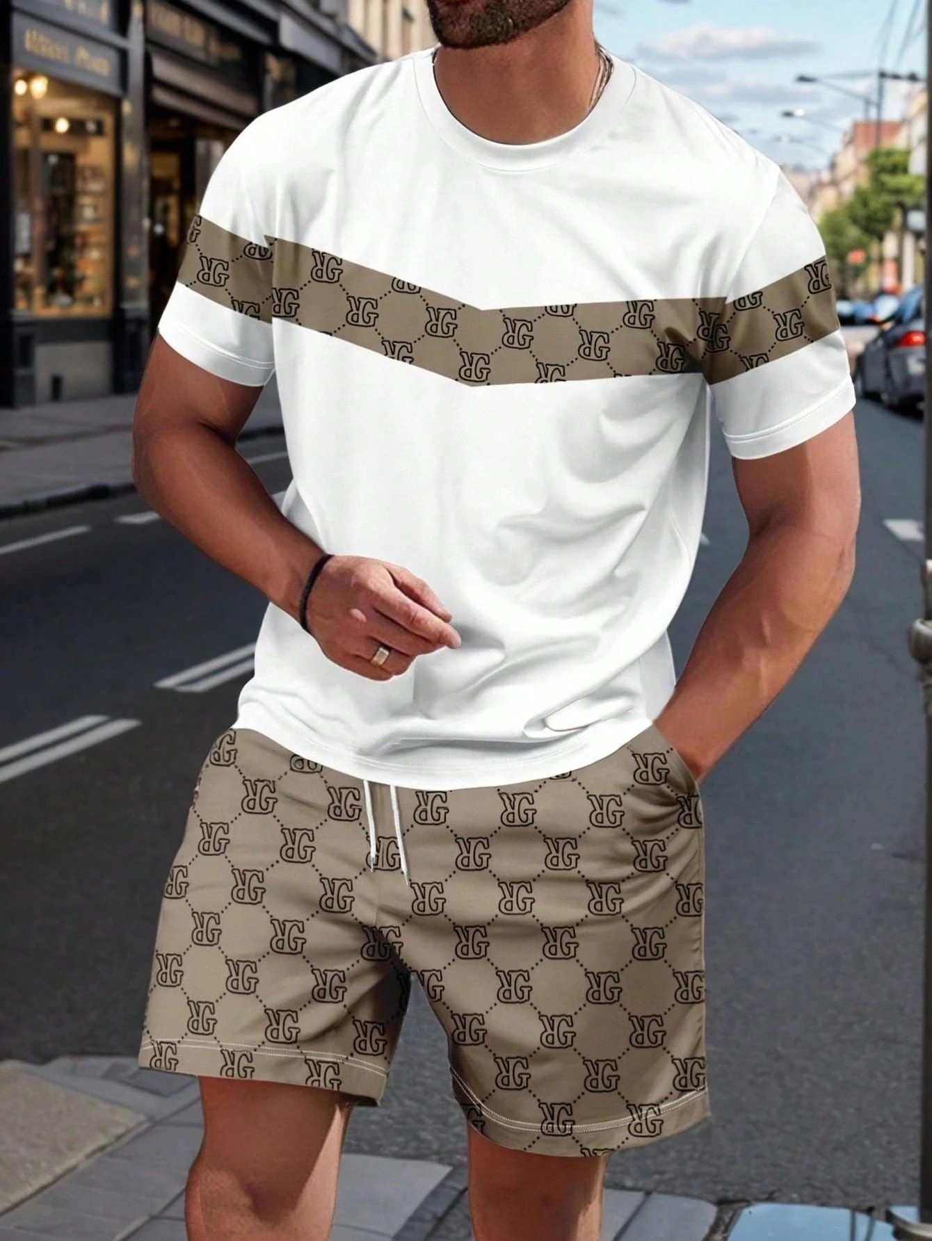Summer Clothing Patterns - بدلة رجالية صيفية 2026 بنمط مطبوع
