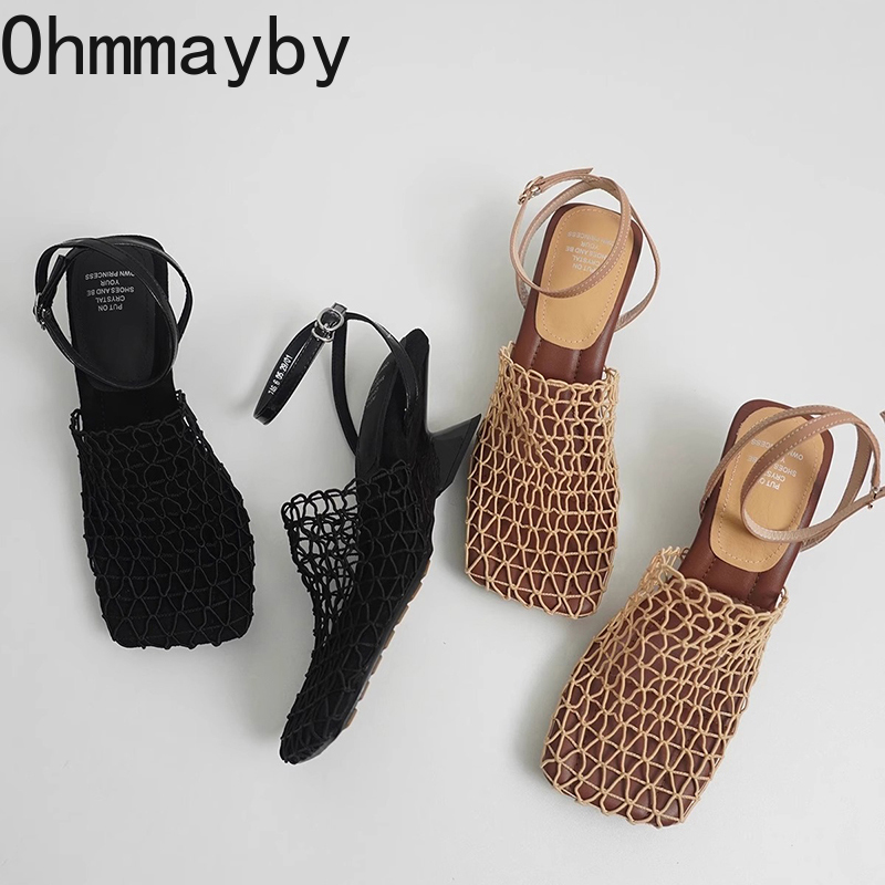 Summer Clothing Dress - صنادل نسائية فاخرة بتصميم مفرغ، أحذية