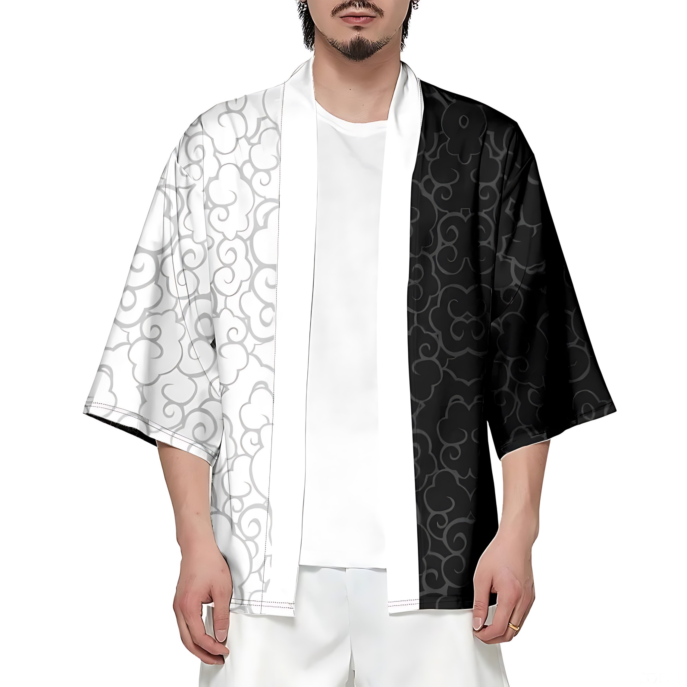Summer Clothing Patterns - كيمونو رجالي صيفي 2026 بنمط مطبوع