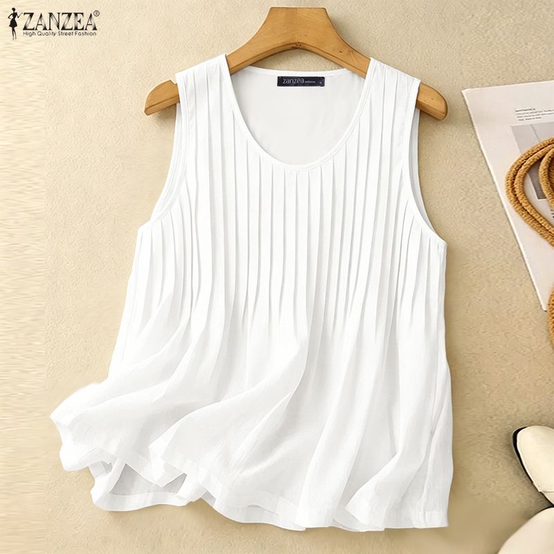 Summer Clothing Plus Size - بلوزة نسائية صيفية من ZANZEA بدون