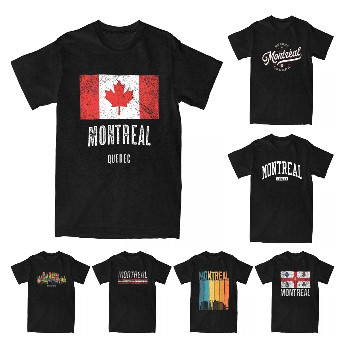 Summer Clothing Canada - تي شيرت مطبوع عليه علم كندي