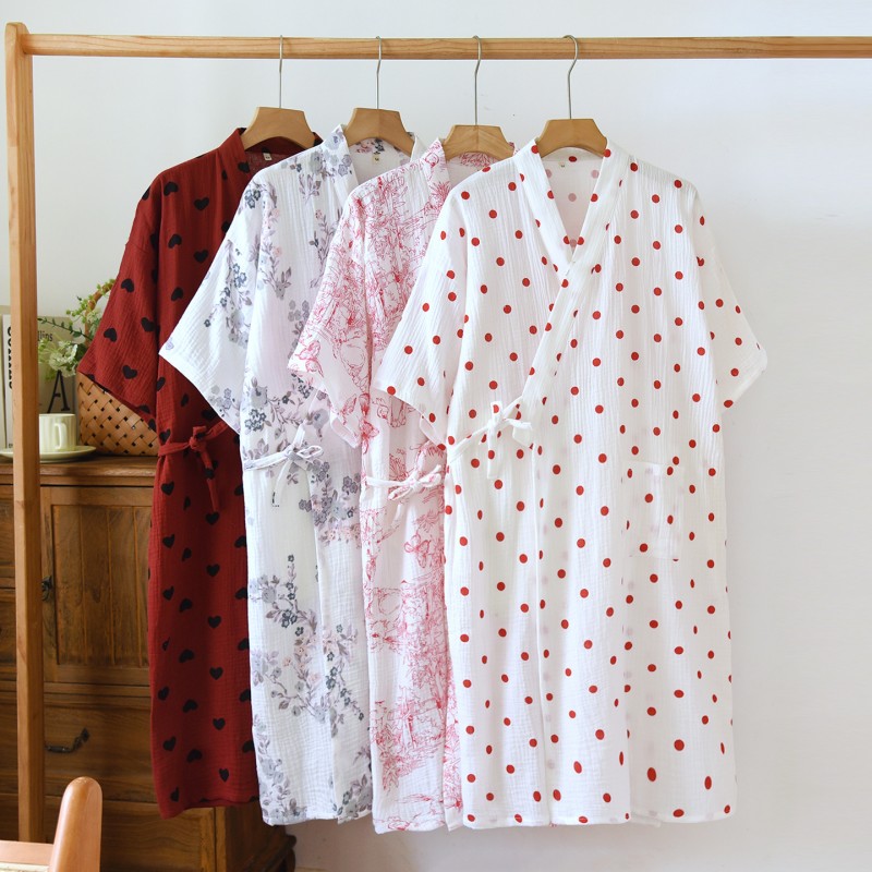 Summer House Clothing - روب نسائي للربيع والصيف، روب استحمام