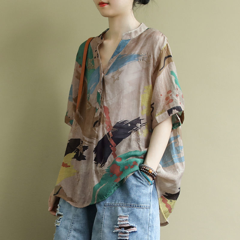 Summer Linen Clothing For Women - النمط الصيني Vintage ملابس نسائية الصيف