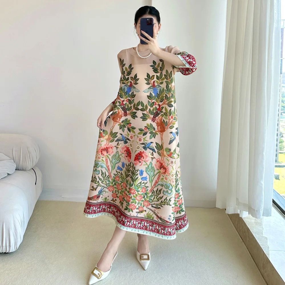 Summer Clothing Essentials Women - فستان مياكي مطبوع عتيق فساتين غير