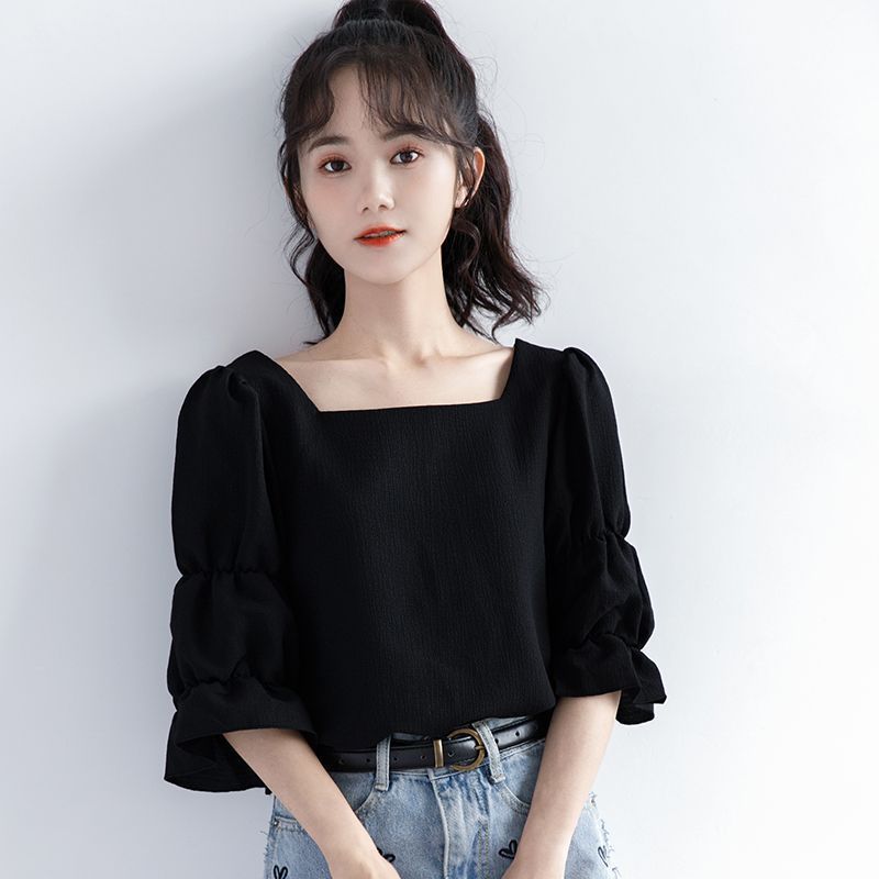 Summer Youth Clothing - بلوزة نسائية كورية جديدة صيفية بتصميم