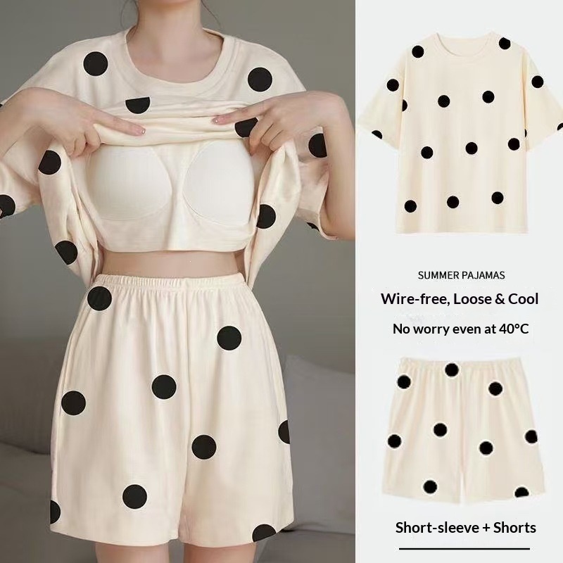 طقم بيجامة نسائية صيفية بأكمام - مراجعة Summer House Clothing وسعره