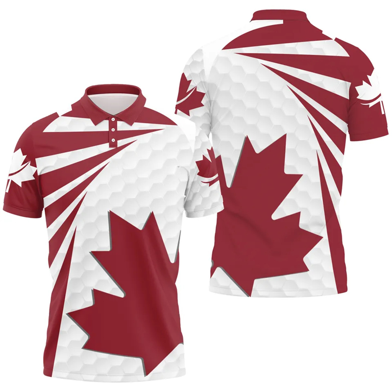 مابل ليف العلم قميص بولو للرجا - مراجعة Summer Clothing Canada وسعره