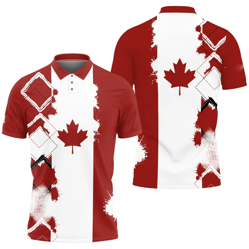 مابل ليف العلم قميص بولو للرجا - مراجعة Summer Clothing Canada وسعره