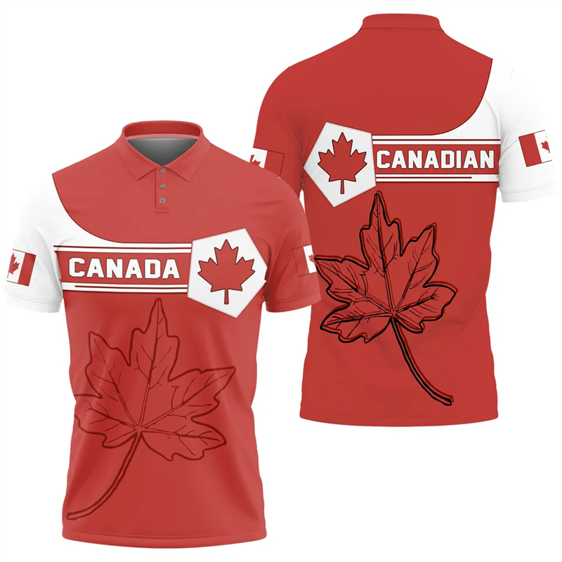 مابل ليف العلم قميص بولو للرجا - مراجعة Summer Clothing Canada وسعره
