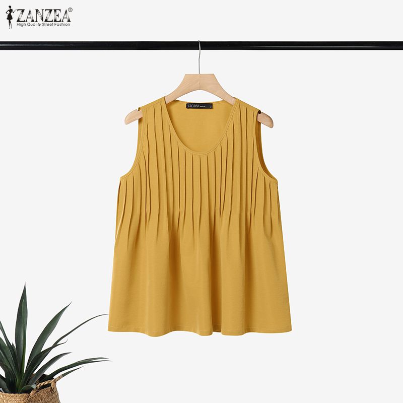 بلوزة نسائية صيفية فضفاضة بدون - مراجعة Summer Clothing Plus Size وسعره