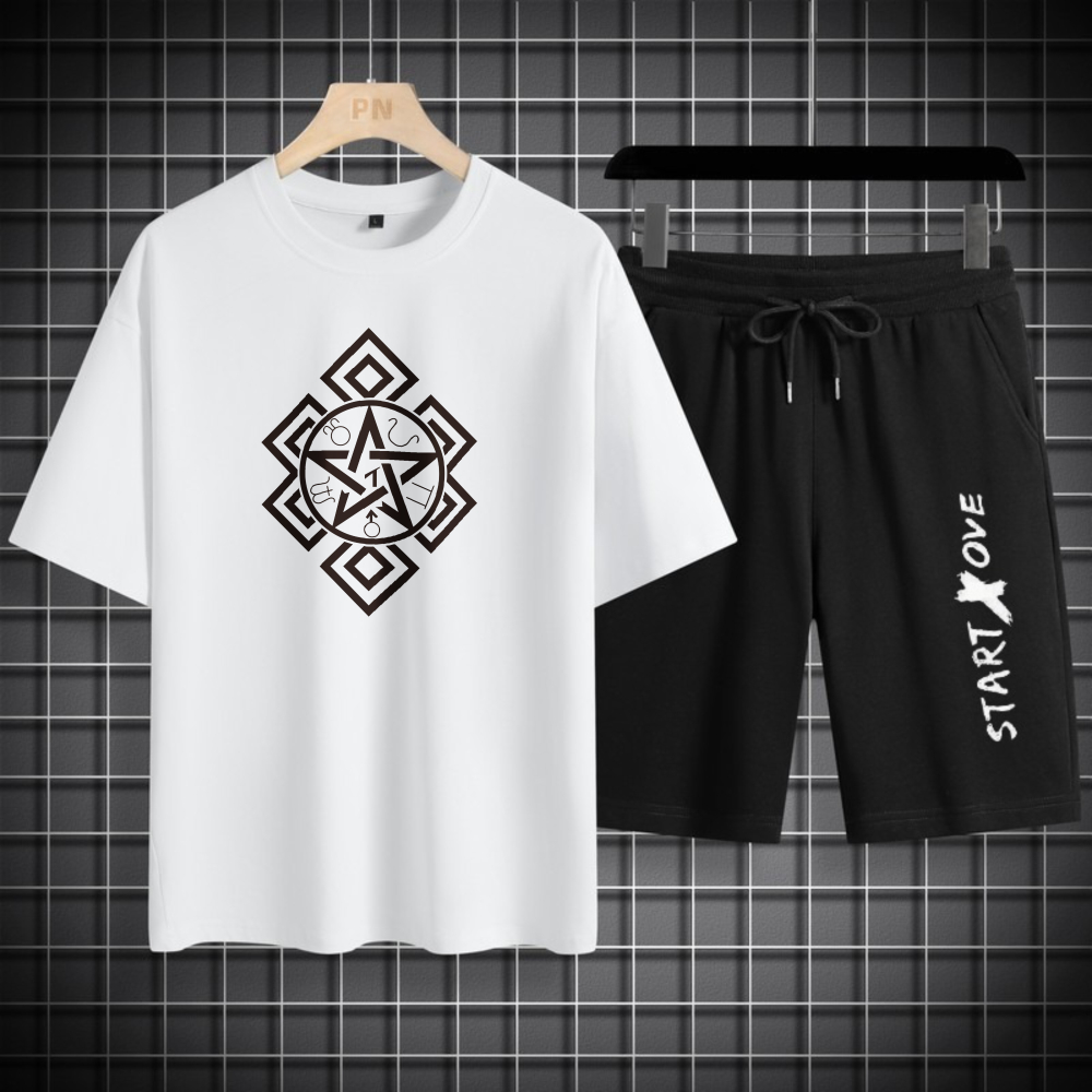 طقم تي شيرت رجالي قطعة واحدة،  - مراجعة Summer Youth Clothing وسعره