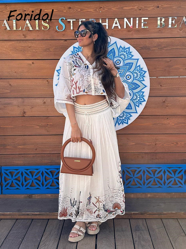 Foridol الكائنات البحرية التطر - مراجعة Summer Linen Clothing For Women وسعره