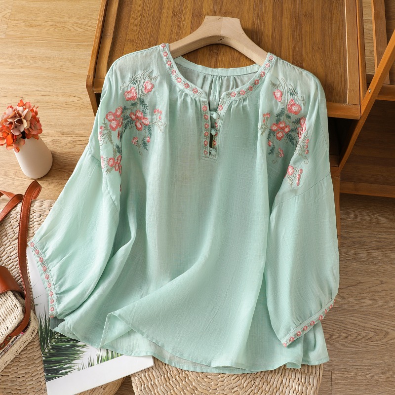 النمط الصيني الملابس النسائية  - مراجعة Summer Linen Clothing For Women وسعره