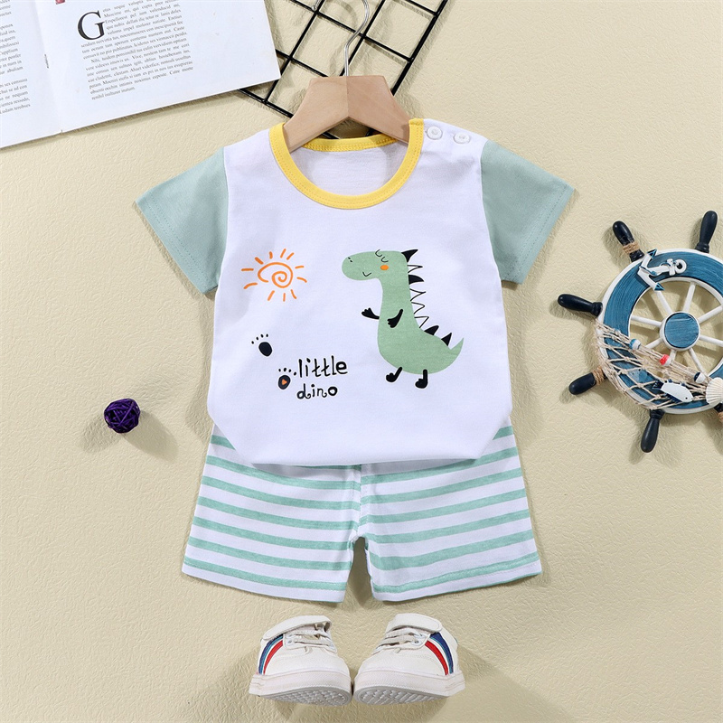 القطن تيز + السراويل 2 قطعة طق - مراجعة Summer Clothing Toddler وسعره
