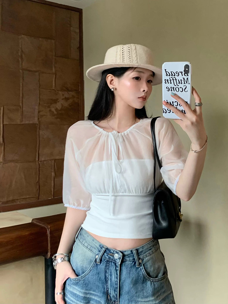 بلوزة من الحرير التوتي بأكمام  - مراجعة Summer Clothing Tops وسعره