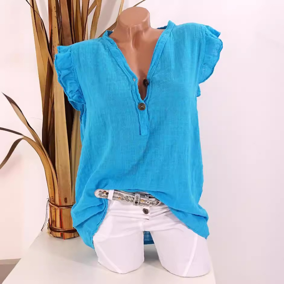 بلوزة نسائية صيفية كاجوال 2026 - مراجعة Summer Linen Clothing For Women وسعره
