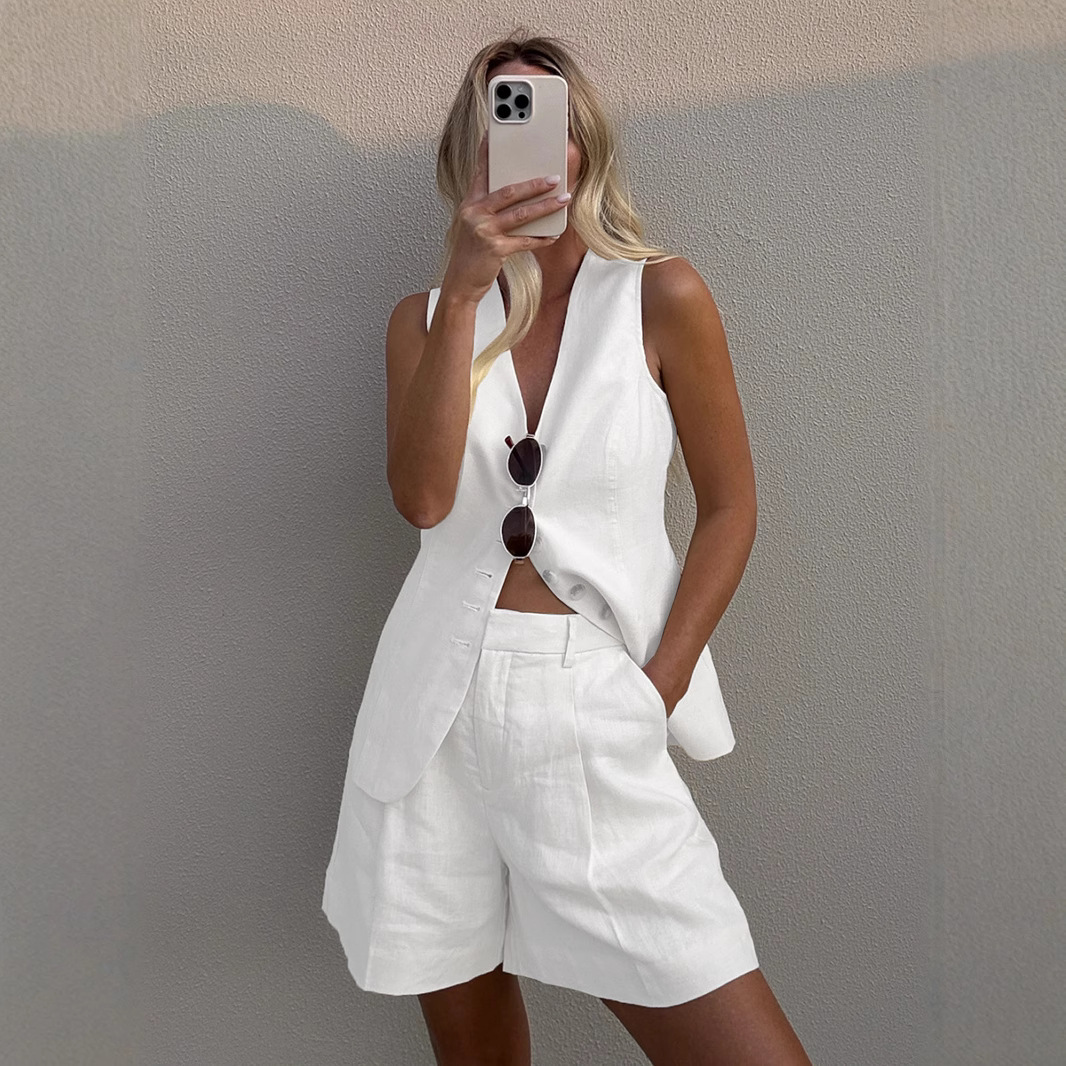 طقم صيفي جديد من وولفيل: سترة  - مراجعة Summer Linen Clothing For Women وسعره