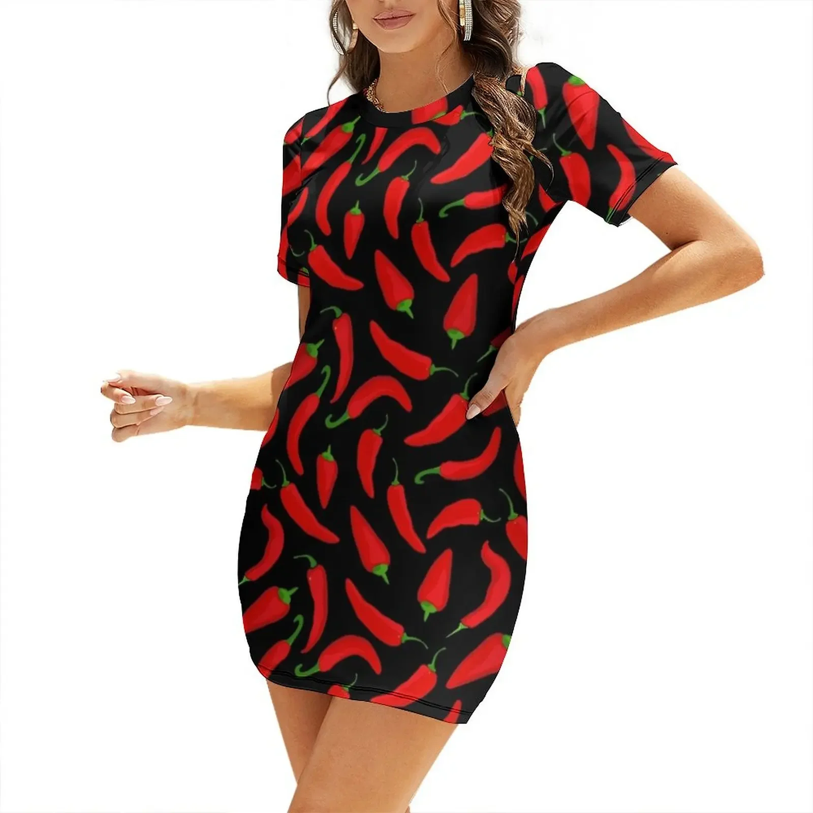 فستان قصير الأكمام بنمط الفلفل - مراجعة Summer Clothing Online وسعره