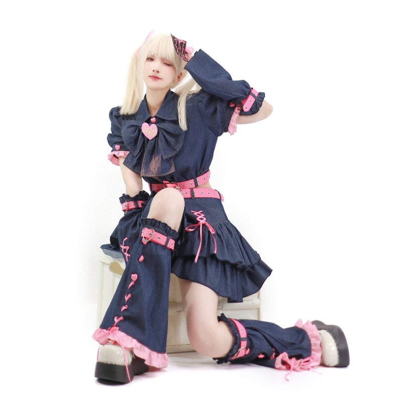 طقم تنورة جينز هاراجاكو للنساء - مراجعة Summer Japanese Clothing وسعره