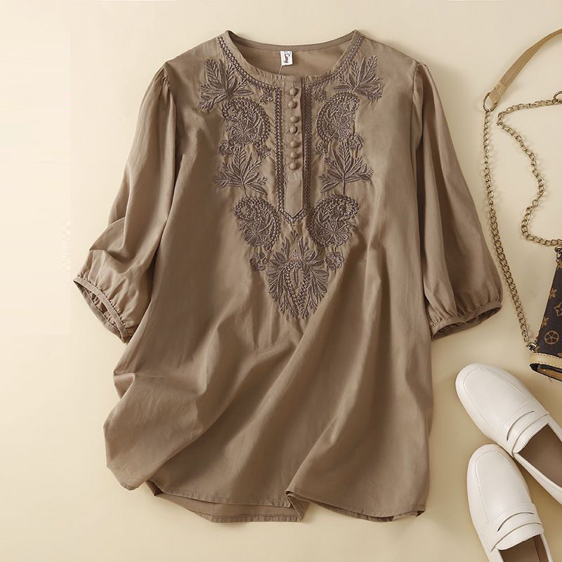 بلوزة نسائية من الكتان القطني  - مراجعة Summer Linen Clothing For Women وسعره
