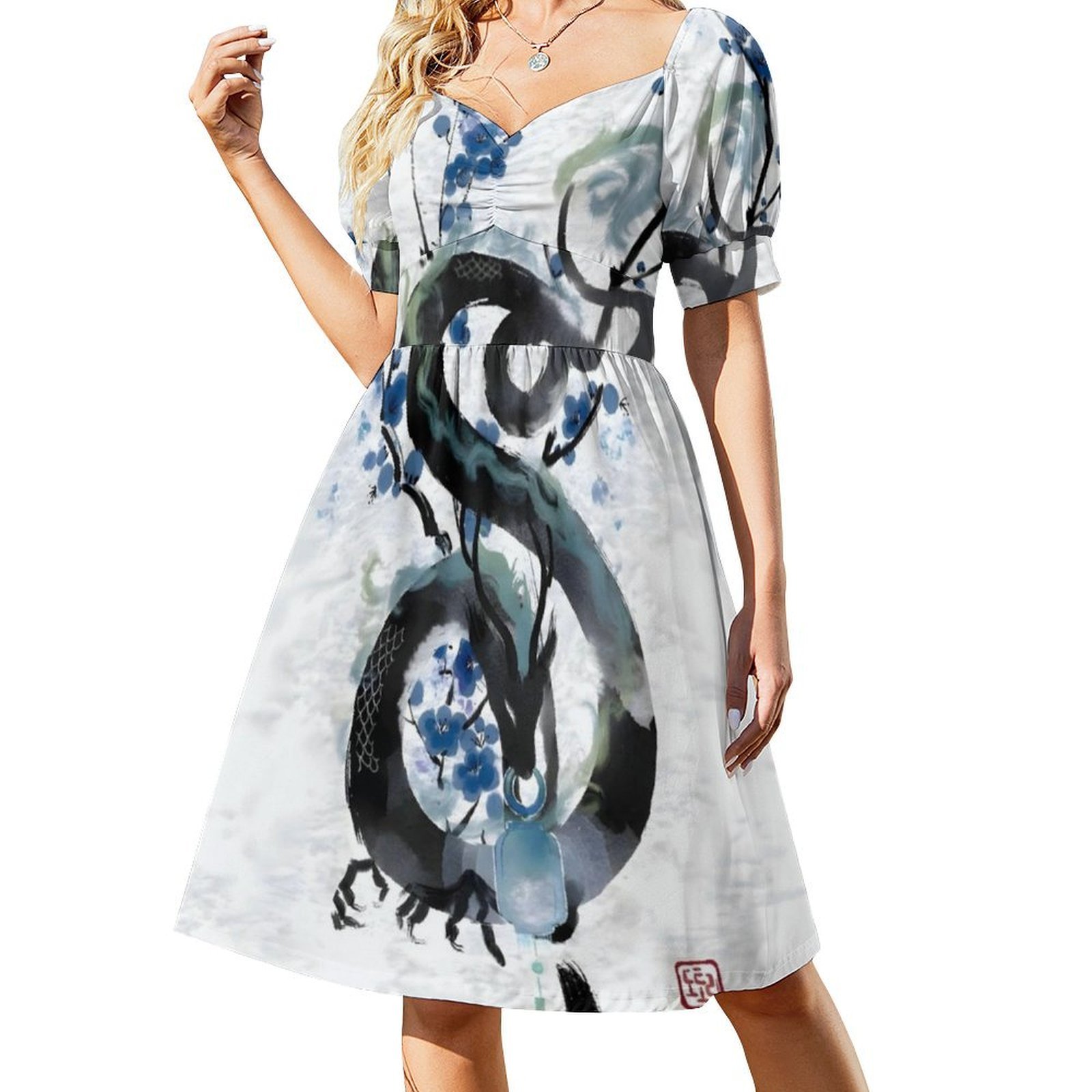 اليابانية الأزرق ليلة التنين ا - مراجعة Summer Japanese Clothing وسعره