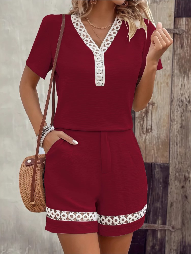 بدلة نسائية أنيقة بياقة V من ا - مراجعة Summer House Clothing وسعره